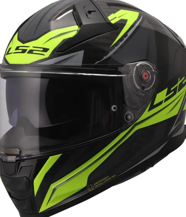 LS2 FF811 Vector II C Savage H-V Yellow-06> Integraalhelmen|Helmen Met Zonnevizier