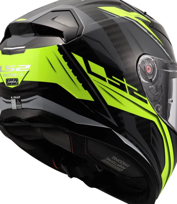 LS2 FF811 Vector II C Savage H-V Yellow-06> Integraalhelmen|Helmen Met Zonnevizier