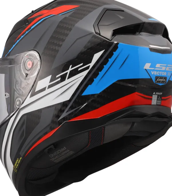 LS2 FF811 Vector II C Savage White Blue Red-06> Integraalhelmen|Helmen Met Zonnevizier