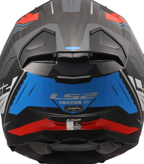 LS2 FF811 Vector II C Savage White Blue Red-06> Integraalhelmen|Helmen Met Zonnevizier