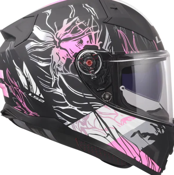 LS2 FF811 Vector II Darflo Black Pink-06> Integraalhelmen|Helmen Met Zonnevizier