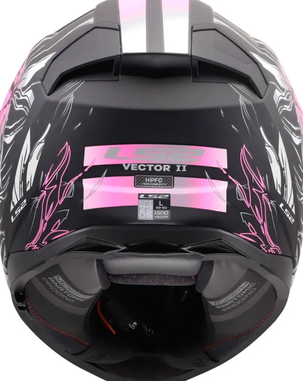 LS2 FF811 Vector II Darflo Black Pink-06> Integraalhelmen|Helmen Met Zonnevizier