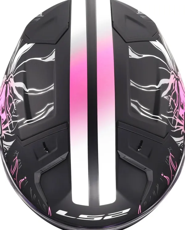 LS2 FF811 Vector II Darflo Black Pink-06> Integraalhelmen|Helmen Met Zonnevizier