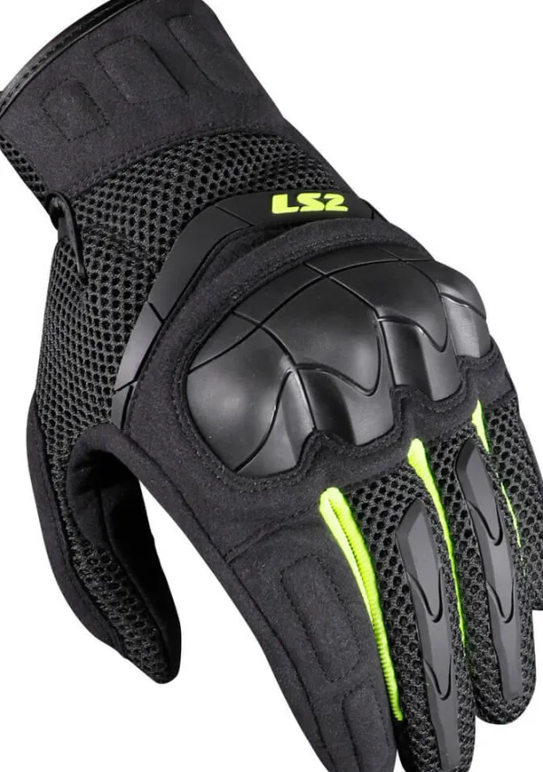 LS2 Kubra Man Gloves Anthracite H-V Yellow> Motorhandschoenen