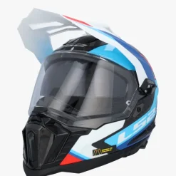 LS2 MX701 Explorer Carbon Frontier II White Blue><noscript><img width=