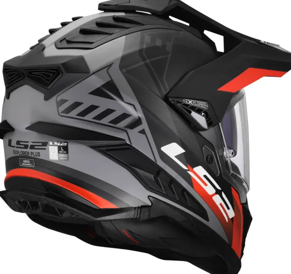LS2 MX701 Explorer Hexa Black Red Grey-06> Adventure Helmen|Helmen Met Zonnevizier