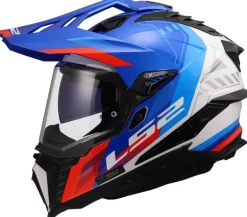 LS2 MX701 Explorer Hexa White Blue Red-06> Adventure Helmen|Helmen Met Zonnevizier