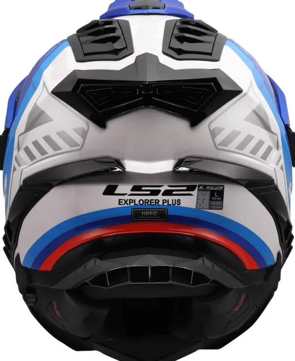LS2 MX701 Explorer Hexa White Blue Red-06> Adventure Helmen|Helmen Met Zonnevizier