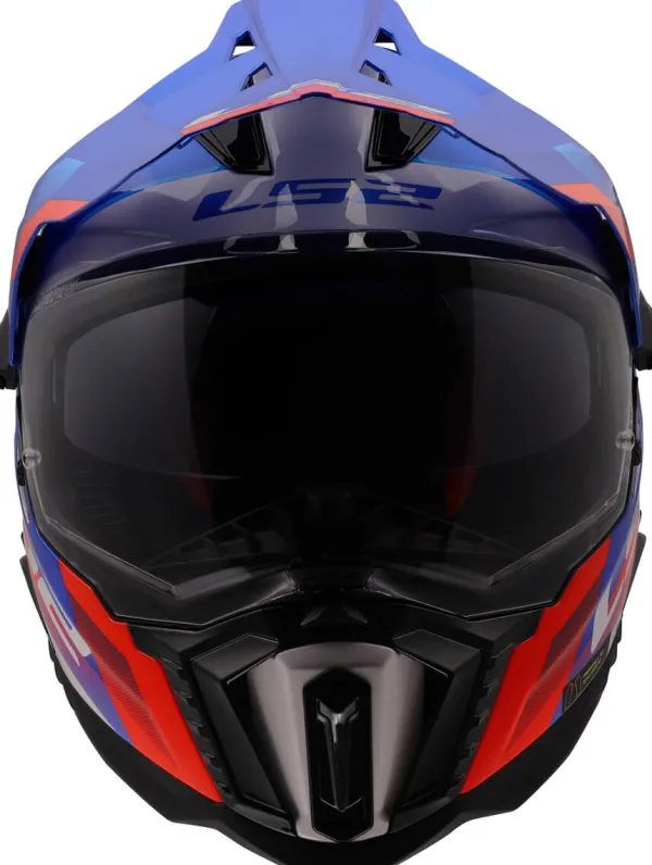 LS2 MX701 Explorer Hexa White Blue Red-06> Adventure Helmen|Helmen Met Zonnevizier