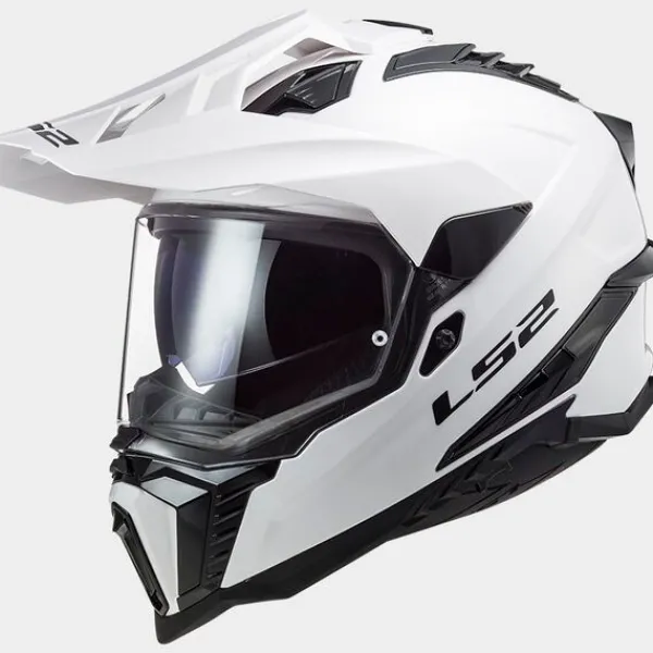 LS2 MX701 Explorer Solid White> Adventure Helmen|Integraalhelmen
