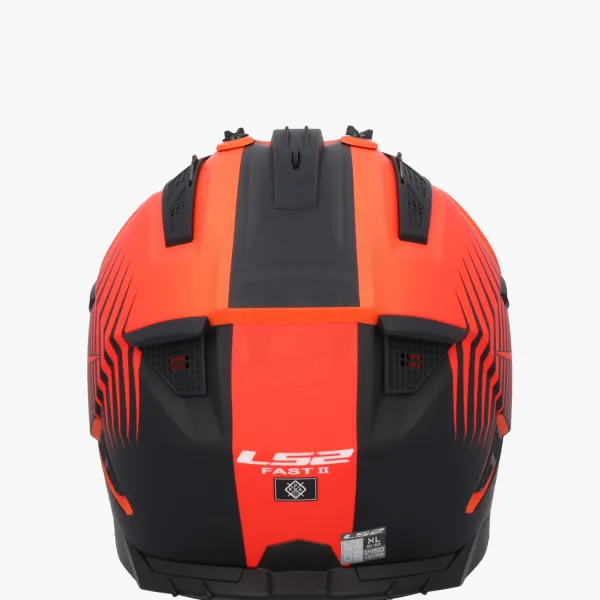 LS2 MX708 Fast II Duck Matt Orange Red> Adventure Helmen|Crosshelmen
