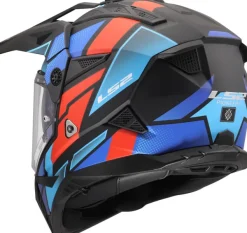 LS2 MX702 Pioneer II Block Black Red Blue-06> Adventure Helmen|Helmen Met Zonnevizier