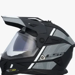 LS2 MX702 Pioneer II Hill Matt Black White><noscript><img width=