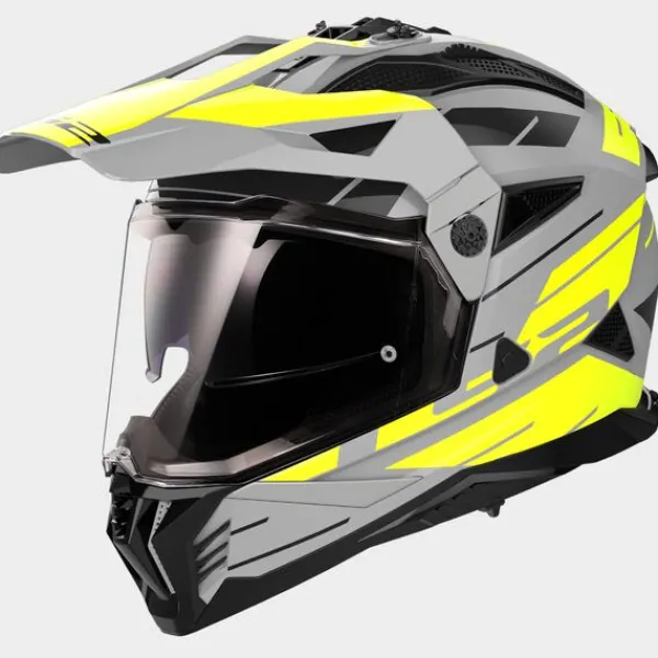 LS2 MX702 Pioneer II Namib Matt Grey Fluo> Adventure Helmen|Integraalhelmen