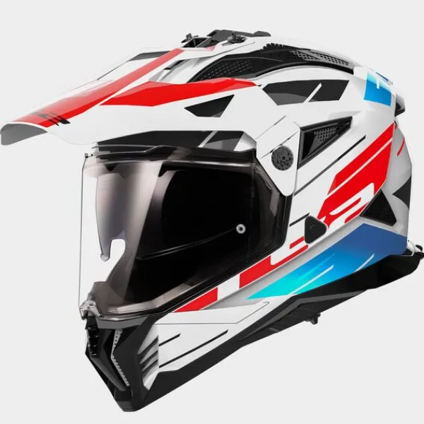 LS2 MX702 Pioneer II Namib White Blue Red> Adventure Helmen|Integraalhelmen