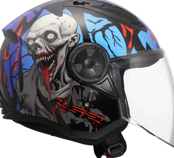LS2 OF616 Airflow II Zombie Ii Black Red Blue-06> Jethelmen