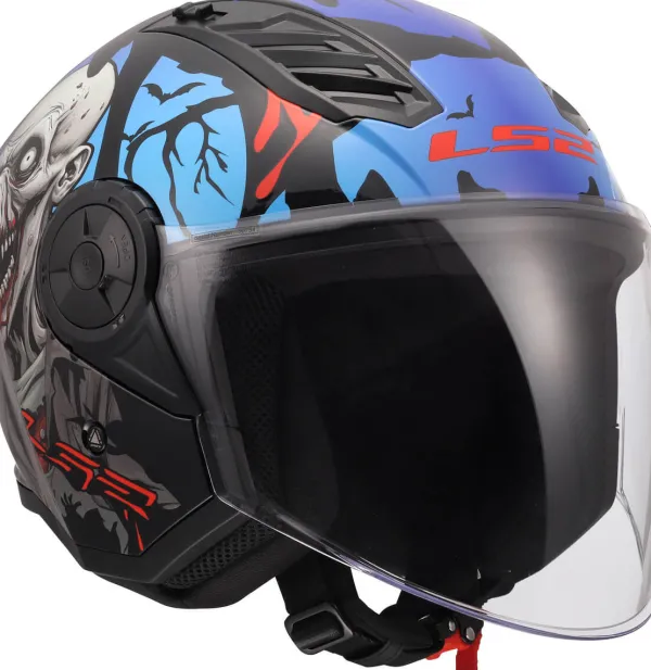 LS2 OF616 Airflow II Zombie Ii Black Red Blue-06> Jethelmen