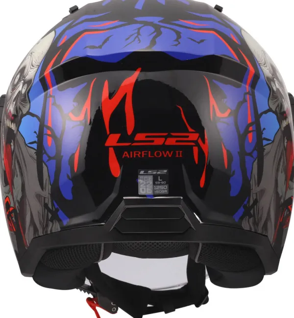 LS2 OF616 Airflow II Zombie Ii Black Red Blue-06> Jethelmen