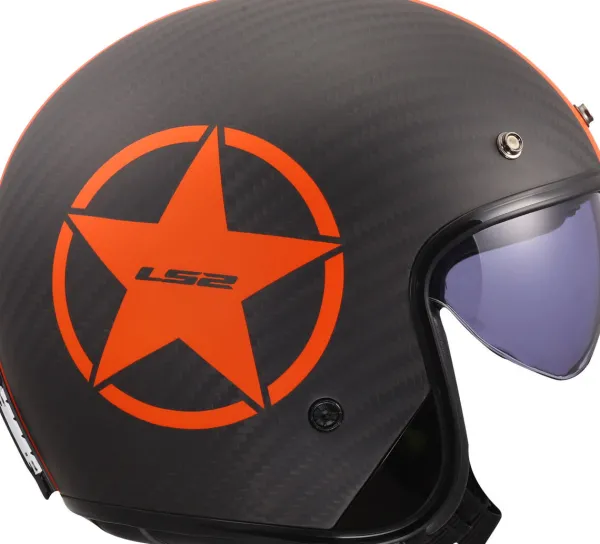 LS2 OF601 Bob II C Star Orange-06> Jethelmen|Helmen Met Zonnevizier