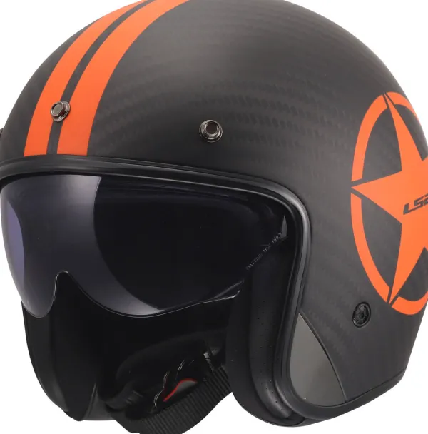 LS2 OF601 Bob II C Star Orange-06> Jethelmen|Helmen Met Zonnevizier