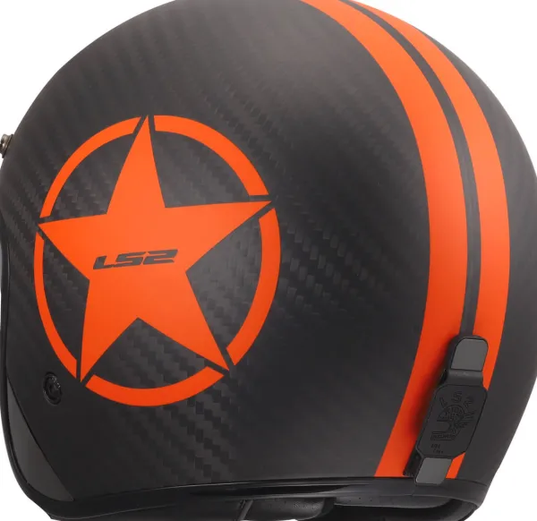 LS2 OF601 Bob II C Star Orange-06> Jethelmen|Helmen Met Zonnevizier