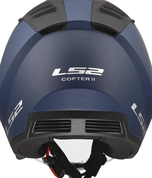 LS2 OF600 Copter II Solid Matt Navy Blue-06> Jethelmen|Helmen Met Zonnevizier