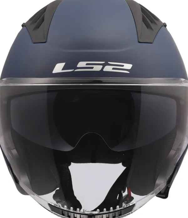 LS2 OF600 Copter II Solid Matt Navy Blue-06> Jethelmen|Helmen Met Zonnevizier