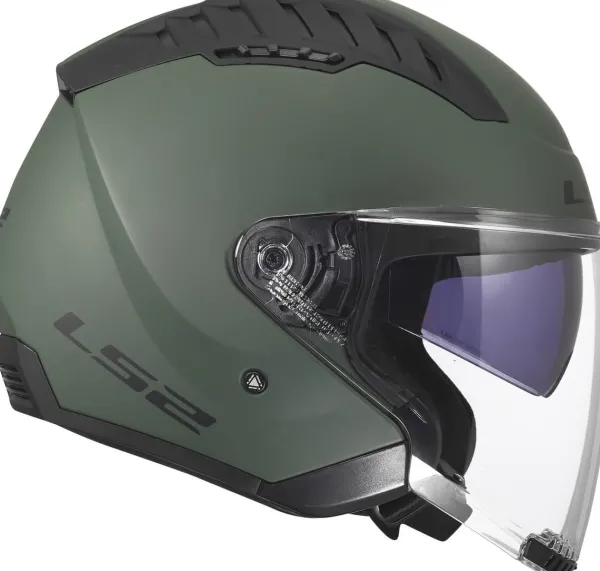 LS2 OF600 Copter II Solid Military Green-06> Jethelmen|Helmen Met Zonnevizier