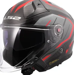 LS2 OF603 Infinity II Carbon Urus Red> Jethelmen|Helmen Met Zonnevizier