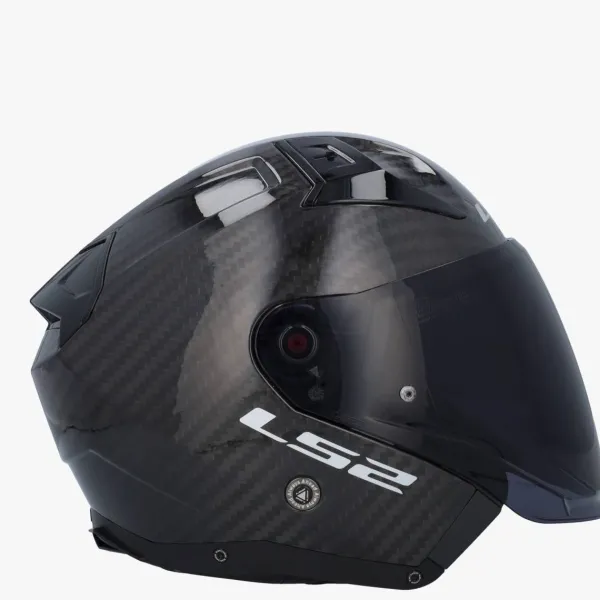LS2 OF603 Infinity II Gloss Carbon> Jethelmen|Helmen Met Zonnevizier