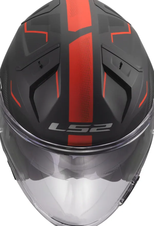 LS2 OF603 Infinity II Veyron Black Grey Red-06> Jethelmen|Helmen Met Zonnevizier