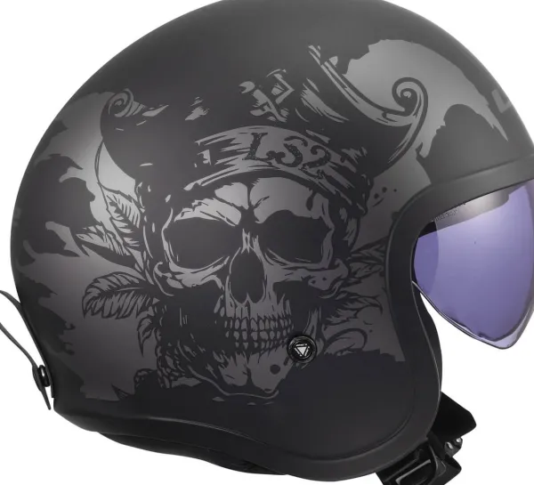 LS2 OF599 Spitfire II Willy Black Grey-06> Jethelmen|Helmen Met Zonnevizier
