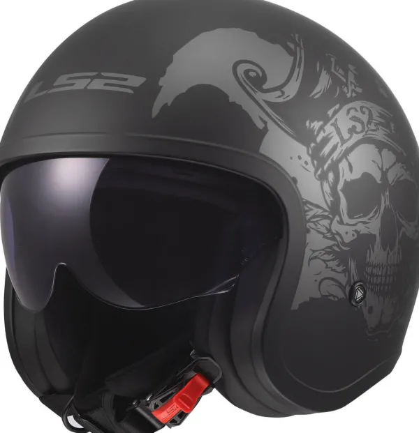 LS2 OF599 Spitfire II Willy Black Grey-06> Jethelmen|Helmen Met Zonnevizier