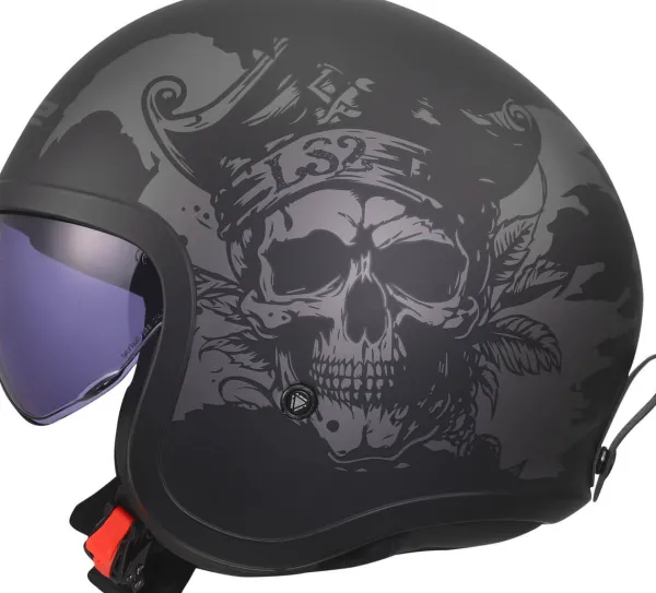 LS2 OF599 Spitfire II Willy Black Grey-06> Jethelmen|Helmen Met Zonnevizier