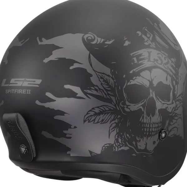 LS2 OF599 Spitfire II Willy Black Grey-06> Jethelmen|Helmen Met Zonnevizier