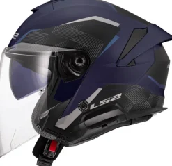 LS2 OF618 Verso II Air Navy Blue> Jethelmen|Helmen Met Zonnevizier