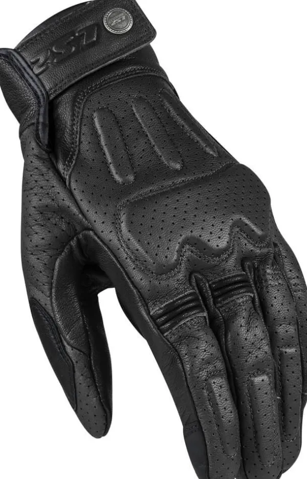 LS2 Rust Man Gloves Black Leather> Motorhandschoenen