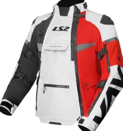 LS2 X-Master Man Motorjas Black Grey Red> Motorjassen