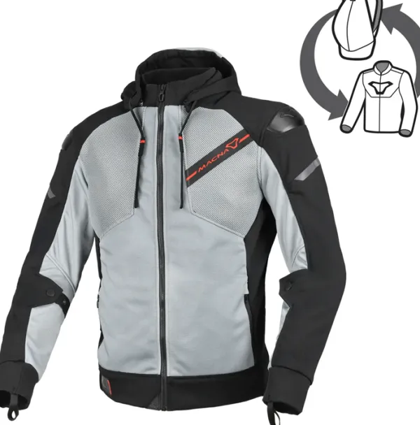 Macna Brero Motorjas Grey/Black 810> Motorjassen