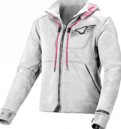 Macna District Ladies Motorjas Hoodie Light grey> Motorjassen