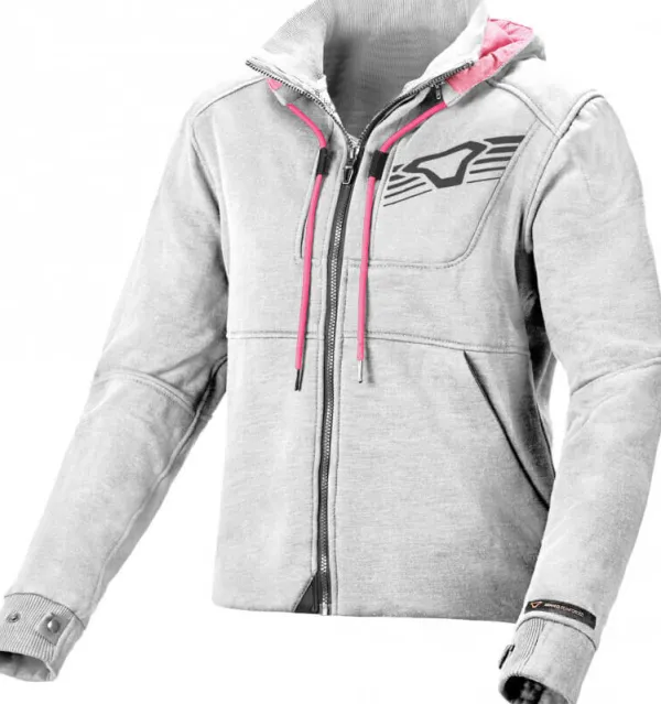 Macna District Ladies Motorjas Hoodie Light grey> Motorjassen