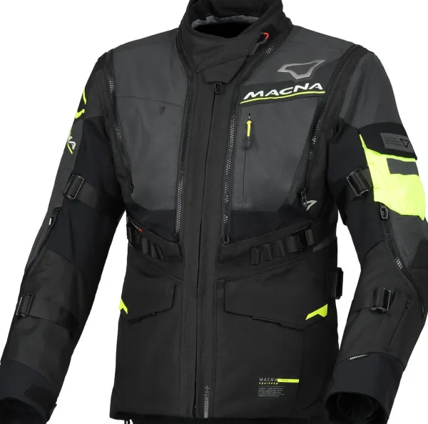 Macna Flexodus ladies Motorjas Night Eye Black/Yellow 187> Motorjassen