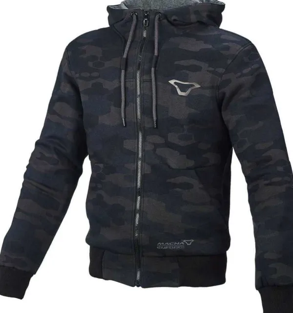 Macna Nuclone Motorhoodie Black/White 180> Motorhoodies|Motorjassen