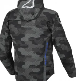 Macna Riggor Motorjas Waterproof Black/Blue> Motorjassen
