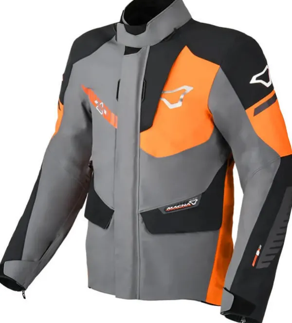 Macna Synchrone Motorjas Grey/Orange> Motorjassen