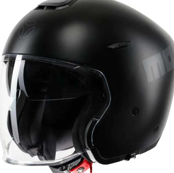 Momo AERO Mono Matt Black/Dark Grey 001> Jethelmen|Helmen Met Zonnevizier