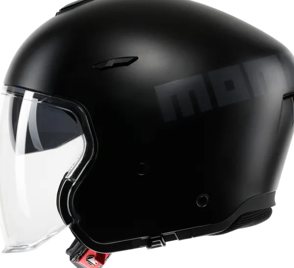 Momo AERO Mono Matt Black/Dark Grey 001> Jethelmen|Helmen Met Zonnevizier
