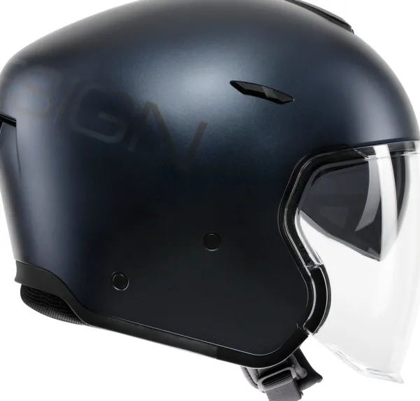 Momo AERO Mono Matt Deep Blue/Anthracite 006> Jethelmen|Helmen Met Zonnevizier