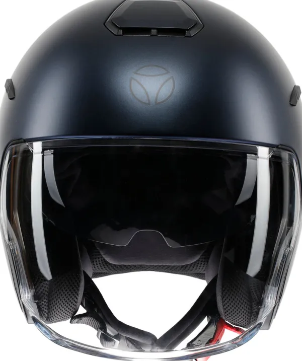 Momo AERO Mono Matt Deep Blue/Anthracite 006> Jethelmen|Helmen Met Zonnevizier
