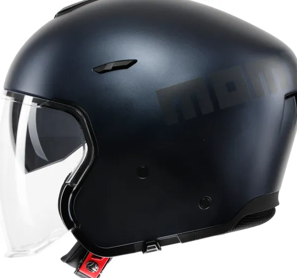 Momo AERO Mono Matt Deep Blue/Anthracite 006> Jethelmen|Helmen Met Zonnevizier